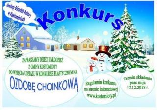 Konkurs plastyczny na ozdobę choinkową