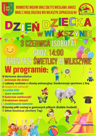 Wilkszyn zaprasza na Dzień Dziecka