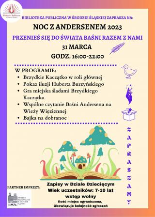 Wkrótce Noc z Andersenem w średzkiej bibliotece!