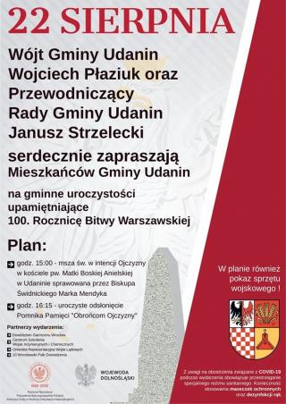 100-lecie Bitwy Warszawskiej. Uroczystość w Udaninie (na żywo)