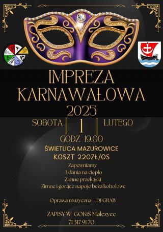 Ale to będzie zabawa! Impreza karnawałowa w gminie Malczyce już 1 lutego