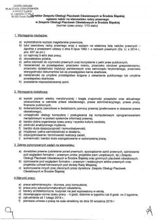 Nabór na stanowisko radcy prawnego