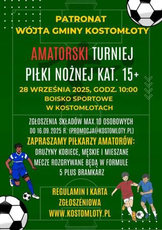 Amatorski Turniej Piłki Nożnej 15+ w Kostomłotach