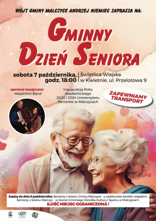 Wójt Gminy Malczyce zaprasza na Gminny Dzień Seniora