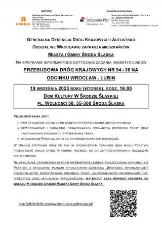 Spotkanie w Środzie Śląskiej ws. przebudowy dróg krajowych