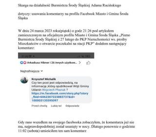 Dzisiaj usuwają Nam komentarze, jutro zakażą wejścia do urzędu?