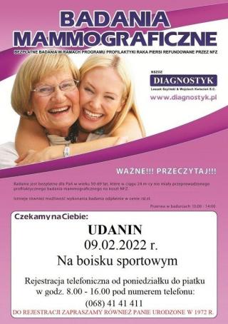 Badania mammograficzne w Udaninie
