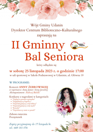 Zaproszenie na Gminny Bal Seniora w Udaninie
