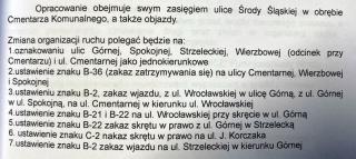 Zmiana organizacji ruchu w okolicy cmentarza w Środzie Śląskiej