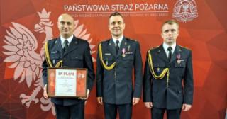 3 średzkich strażaków wyróżnionych na uroczystości w Komendzie Wojewódzkiej PSP