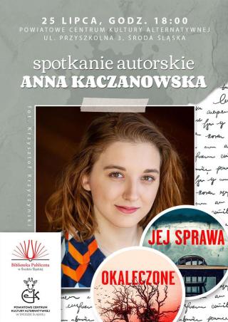 Spotkanie autorskie z Anną Kaczanowską