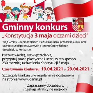 Patriotyczny konkurs dla dzieci i młodzieży z Gminy Udanin