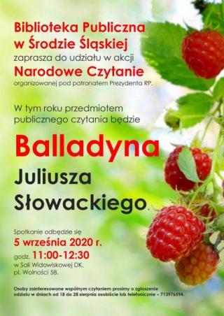 Czytaj z nami „Balladynę”