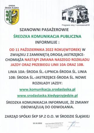 Informacja Średzkiej Komunikacji Publicznej