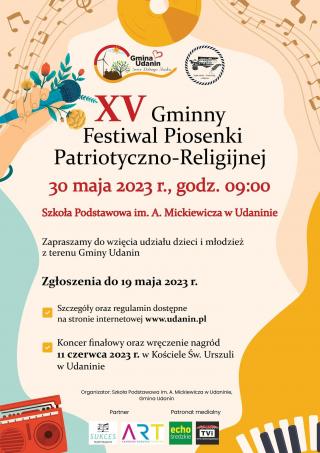 XV edycja Gminnego Festiwalu Piosenki Patriotyczno-Religijnej w Udaninie. Ruszyły zapisy!