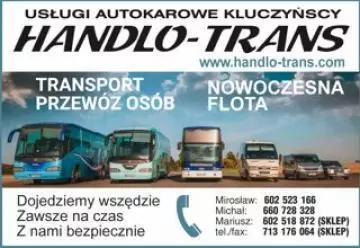 Handlo-Trans Mirosław Kluczyński, Michał Kluczyński, Mariusz Kluczyński.