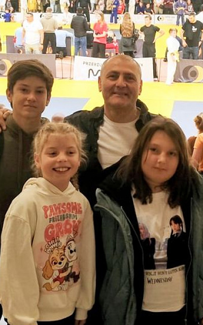 Młodzi średzcy judocy z wizytą na macie mistrza Fot. Szkółka JudoSharks