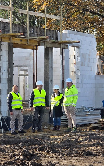 Postępy na budowie Stacji Uzdatniania Wody w Źródłach Fot. Gmina Miękinia