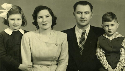Rodzina Kopaczów - od lewej Jolanta, Emila, Władysław, Wojciech
