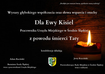 Kondolencje dla Pani Ewy Kisiel