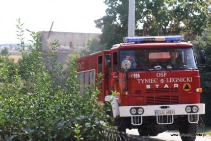 Pożar przy torach w Mazurowicach