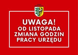 Zmiana godzin pracy Urzędu Miejskiego w Środzie Śląskiej!