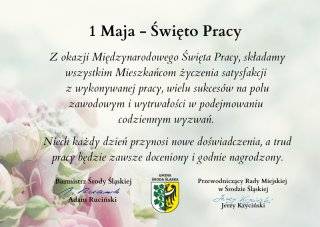 Życzenia z okazji Międzynarodowego Święta Pracy