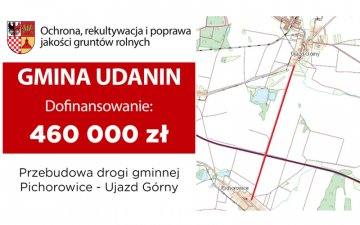 Gmina Udanin z dofinansowaniem na przebudowę drogi Pichorowice - Ujazd Górny