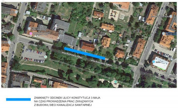 Tymczasowe zamknięcie części drogi na ul. Konstytucji 3 Maja w Środzie Śląskiej