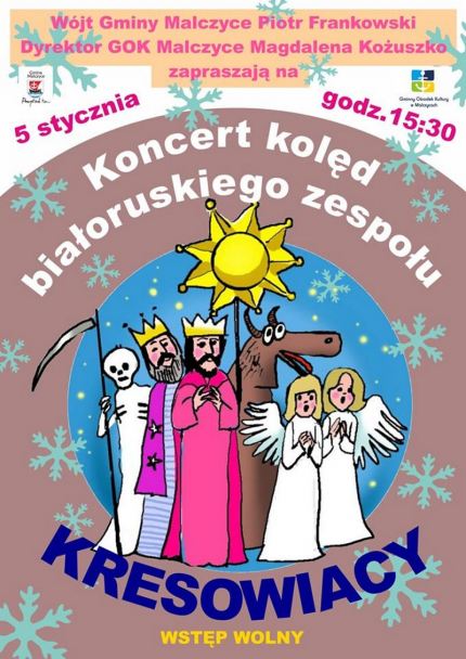 Zaproszenie na koncert kolęd w Malczycach