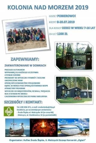 Średzki Hufiec ZHP zaprasza na kolonię nad morzem