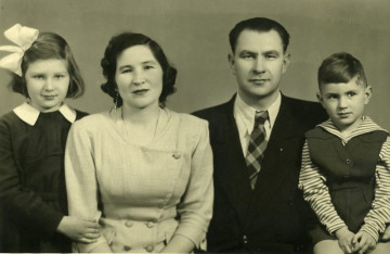 Rodzina Kopaczów - od lewej Jolanta, Emila, Władysław, Wojciech