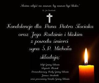 Kondolencje dla Pana Piotra Słociaka oraz Jego Rodziny