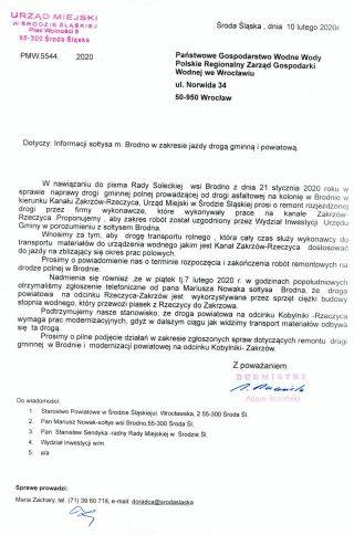 Interwencja sołtysa i burmistrza ws. remontu dróg nadodrzańskich