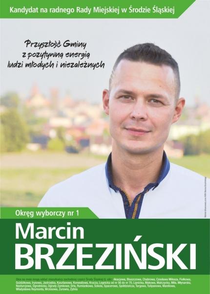 Marcin Brzeziński kandydat na radnego Rady Miejskiej w Środzie Śląskiej – okręg wyborczy nr 1