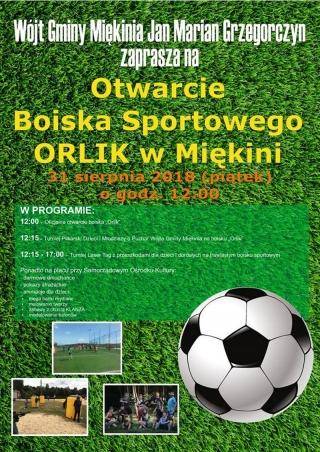 Wkrótce otwarcie nowego boiska w Miękini