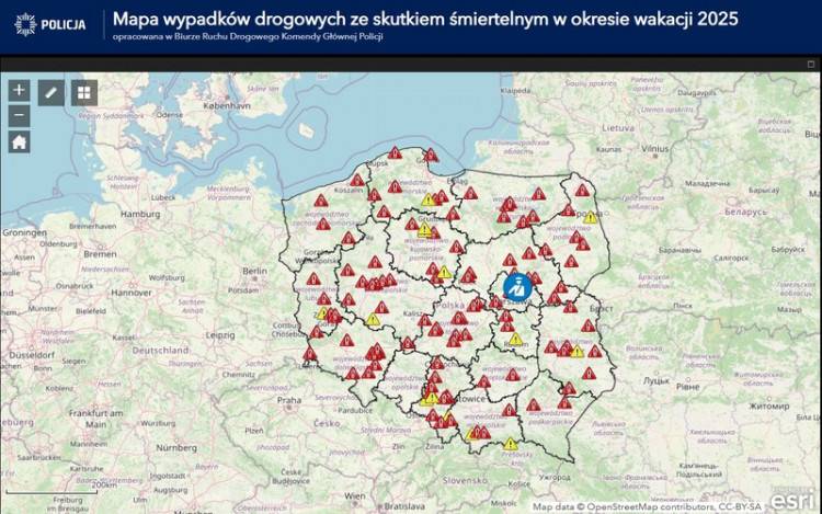 Kręci mnie bezpieczeństwo w lecie – mapa wypadków drogowych ze skutkiem śmiertelnym w okresie wakacji