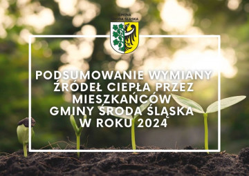 Podsumowanie wymiany źródeł ciepła przez mieszkańców Gminy Środa Śląska w roku 2024