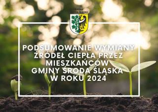 Podsumowanie wymiany źródeł ciepła przez mieszkańców Gminy Środa Śląska w roku 2024
