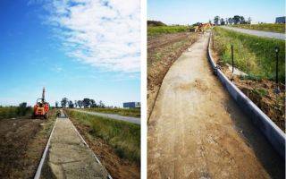 Spore postępy na budowie ścieżki rowerowej z Lutyni do Krępic