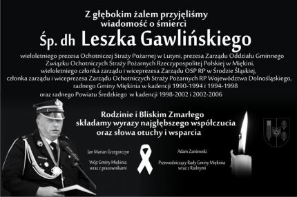 Kondolencje od władz Gminy Miękinia
