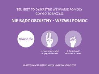 Czy wiesz jak wygląda międzynarodowy gest „POMÓŻ MI”?
