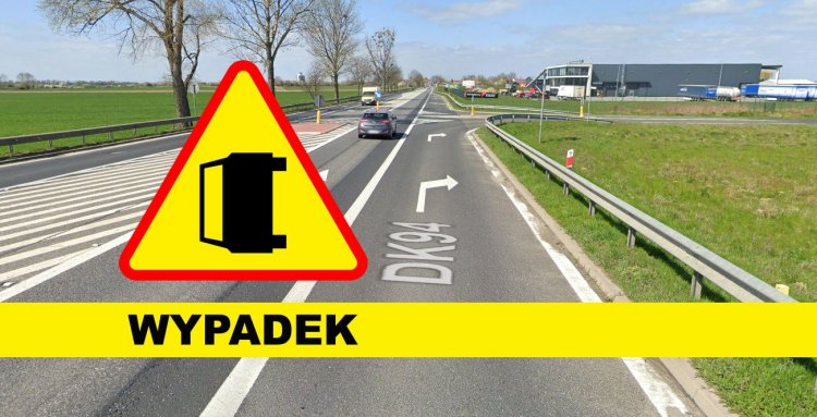 Wypadek na drodze krajowej koło Środy Śląskiej