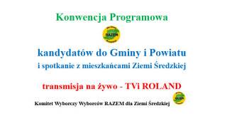 Konwencja Programowa kandydatów na Burmistrza Środy Śląskiej i do Rady Miejskiej oraz Rady Powiatu (na żywo)