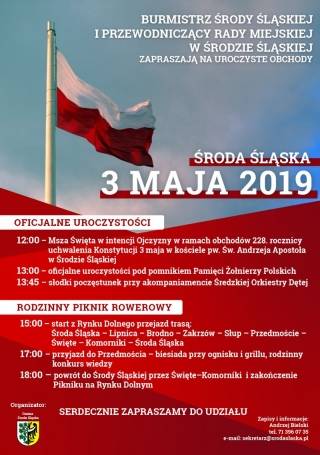 Obchody Święta 3 Maja w Środzie Śląskiej