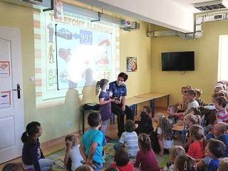 Średzka policjantka spotkała się z przedszkolakami