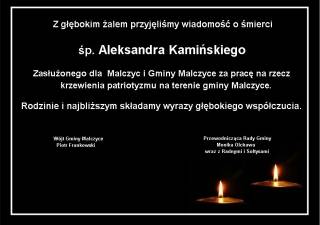 Odszedł Pan Aleksander Kamiński. Człowiek zasłużony dla Gminy Malczyce