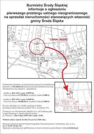 Przetarg na sprzedaż nieruchomości w Chwalimierzu