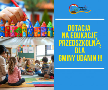 Gmina Udanin z wysokim dofinansowaniem na edukację przedszkolną