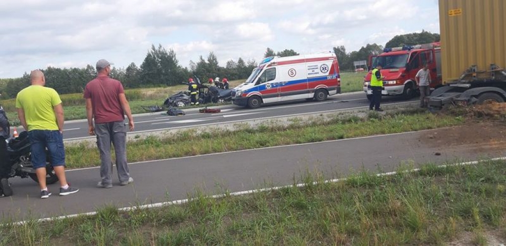 Śmiertelny wypadek na obwodnicy Miękini (zdjęcia)